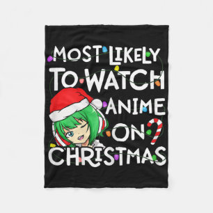 Cobertor De Velo Mais Provável Para Ver Animes No Chapéu De Natal