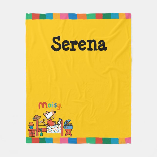 Cobertor De Velo Maisy adorável em macacões vermelhos (Frente)