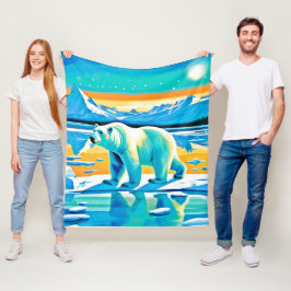 Cobertor De Velo Majestade Polar: Paisagem Ártica