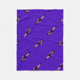 Cobertor De Velo Majorette/ Dançarina Fleece Blanket Black & Grape