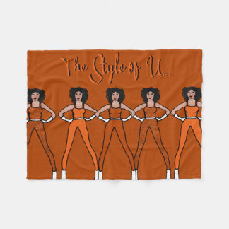 Cobertor De Velo Majorette/ Dancer Fleece Blanket Burnt Orange