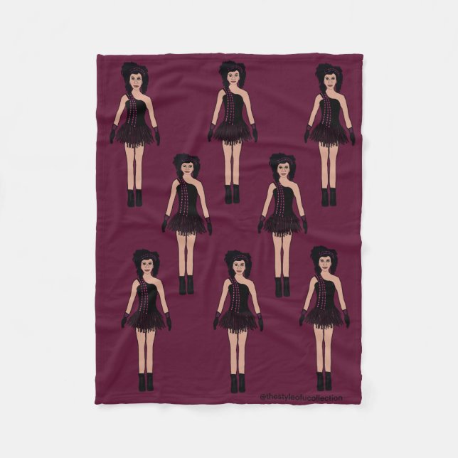 Cobertor De Velo Majorette/ Dancer Fleece Blanket Mauve (Frente)