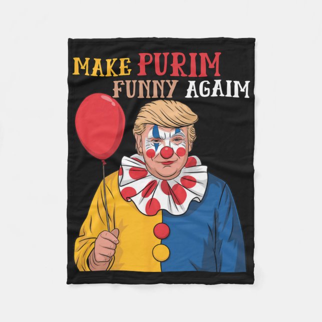 Cobertor De Velo Make Purim Funny Again Funny Trump Purin  (Frente)