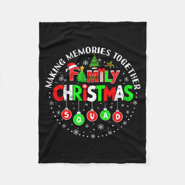 Cobertor De Velo Making Memories Together Matching Squad Santa Elf  (Frente)