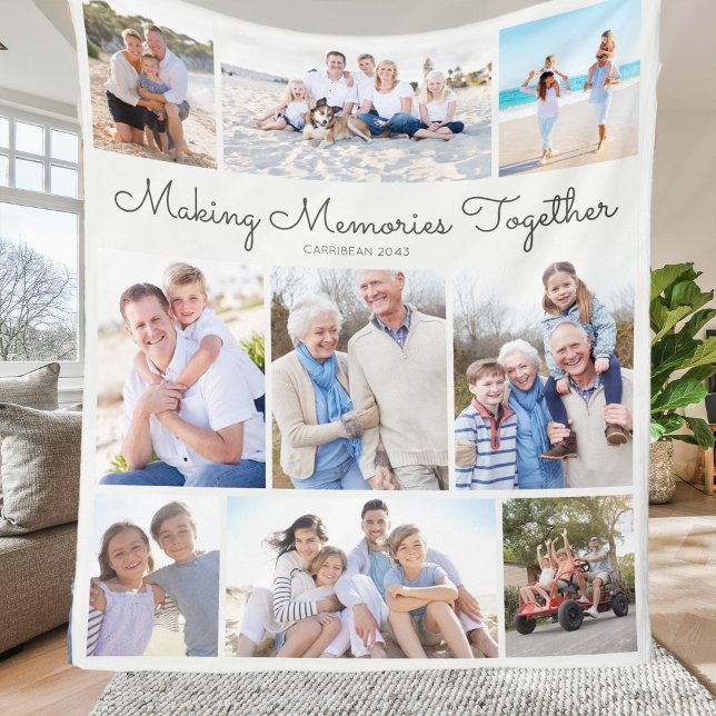 Cobertor De Velo Making Memories Together Photo Collage Keepsake (Criador carregado)