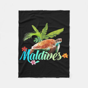 Cobertor De Velo Maldivas Sea Turtle Island Gift Beach Sou
