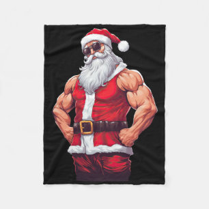 Cobertor De Velo Malhação Muscular do Papai Noel de Construção de P