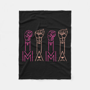 Cobertor De Velo Mama Americana de Sinais - Apoio à Consciência dos