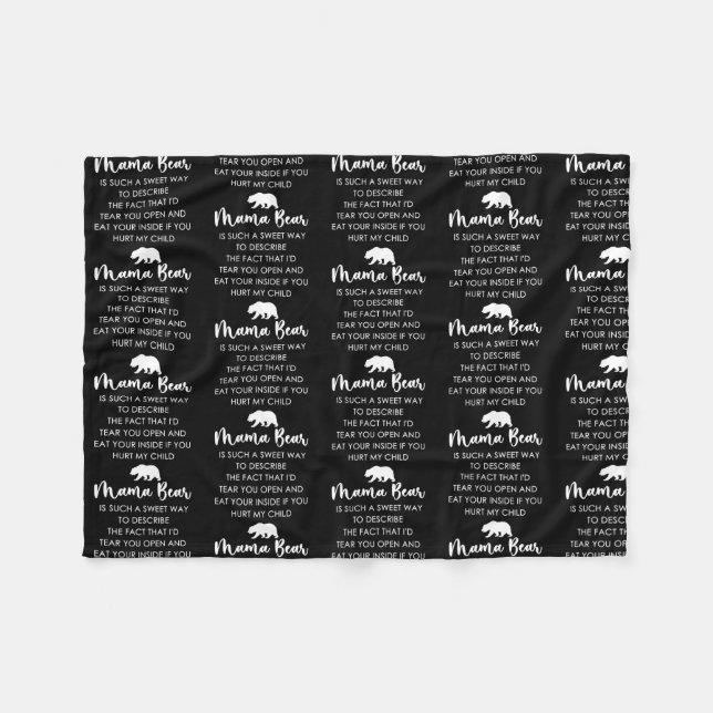 Cobertor De Velo Mama Bear É Uma Maneira Muito Doce  (Frente (Horizontal))