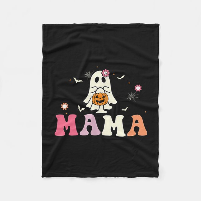 Cobertor De Velo Mama Ghost Boo One Soky Mama First Halloween Birth (Frente)