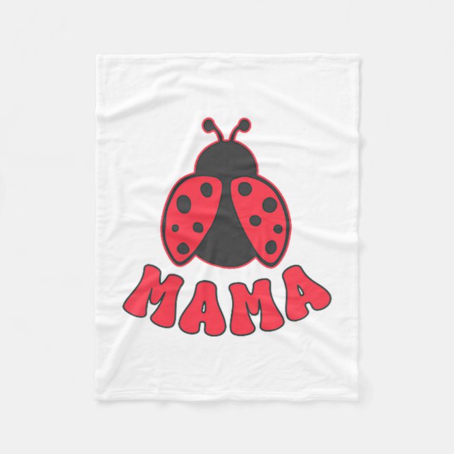 Cobertor De Velo Mama Ladybug First Birthday Girl Family Matching P (Frente)