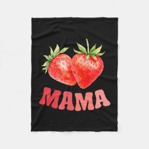 Cobertor De Velo Mama Morango Primeiro Aniversário Família Divertid