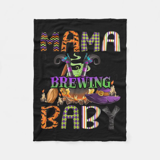 Cobertor De Velo Mama Of Brewing Baby Halloween One Soky Mama  (Frente)