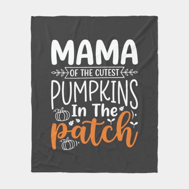 Cobertor De Velo Mama Pumpkins Patch Design de Halloween_1 (Frente)