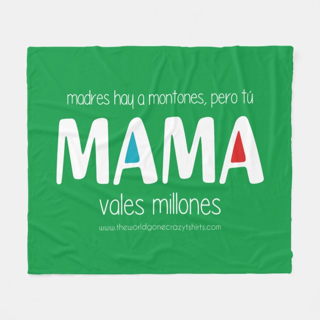 Cobertor De Velo Mama vales millones (Frente (Horizontal))