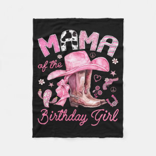Cobertor De Velo Mamãe da menina aniversariante vaqueira cor-de-ros