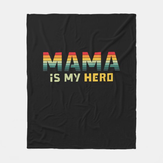 Cobertor De Velo Mamãe Dift Mama É Meu Herói (Frente)