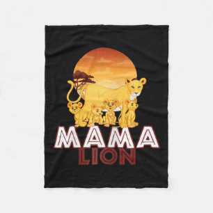 Cobertor De Velo Mamãe Lion - Crianças-Mãe da Família Gato Grande