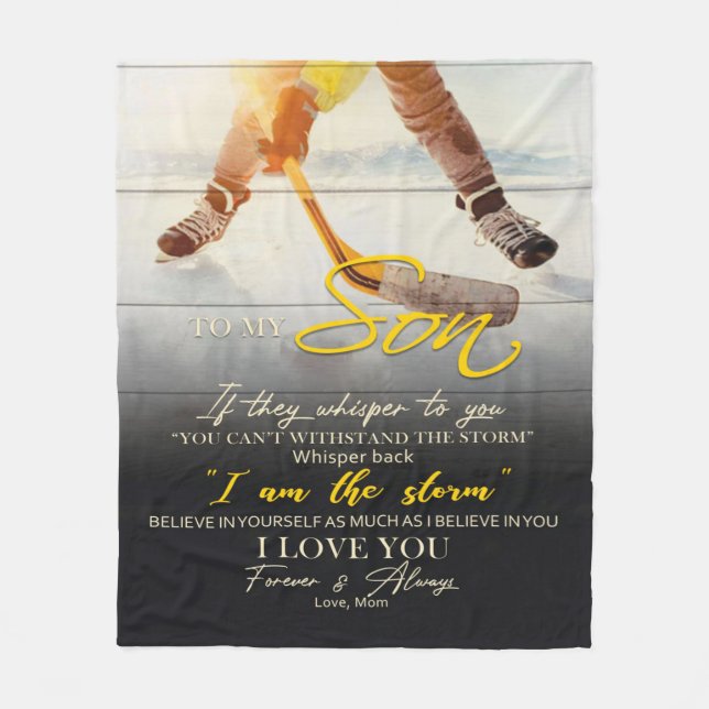 Cobertor De Velo Mamãe Para o meu filho dotado, Filho Aniversário d (Frente)