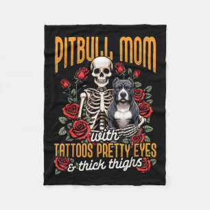 Cobertor De Velo Mamãe Pitbull Mãe Cachorro Mãe Pitbull Mãe Com Ta