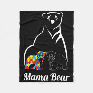 Cobertor De Velo Mamãe Urso Conscientização do Autismo Filho Autist