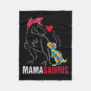 Cobertor De Velo Mamasauro T Rex Dinossaur Mama Saurus Autism Aware