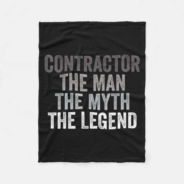 Cobertor De Velo Man Myth The Legend Contractor Dad Funny General C (Frente)