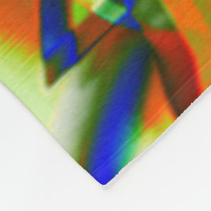 Cobertor De Velo Manchas coloridas em faixas beges esverdeadas curv