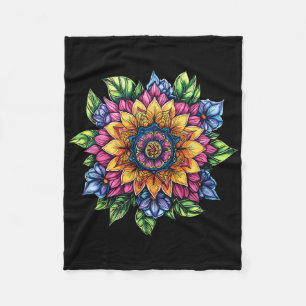Cobertor De Velo Mandala da Flor de Lótus Boho Meditação Yoga