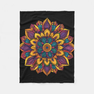 Cobertor De Velo Mandala de Lótus Sagrado Boho Yoga Meditação Harmo