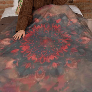 Cobertor De Velo Mandala Escuro - Presente Gótico do Boho