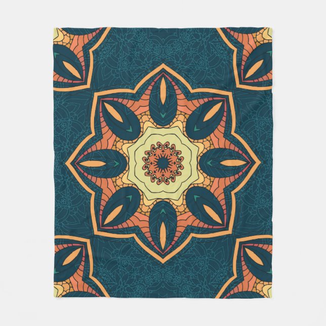 Cobertor De Velo Mandala étnica: padrão de colheita sem descontinui (Frente)