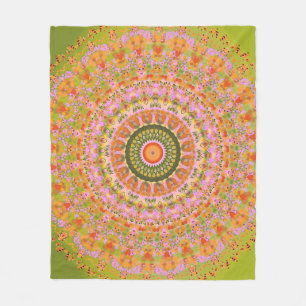 Cobertor De Velo Mandala feliz do hippy