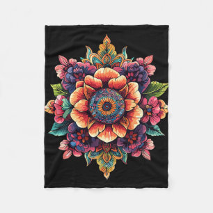 Cobertor De Velo Mandala Floral de Lótus Sagrado Meditação de Flore