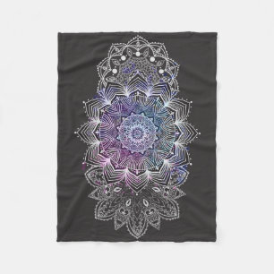 Cobertor De Velo Mandala Floral Preta