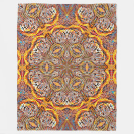 Cobertor De Velo Mandala Geométrica de Ilusão Óptica 3D