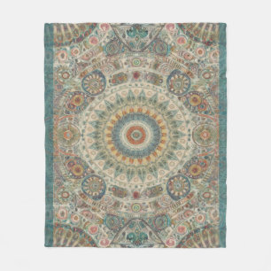 Cobertor De Velo Mandala Mosaic Fleece Blanket
