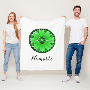 Cobertor De Velo Mandala Namaste Verde Moderno