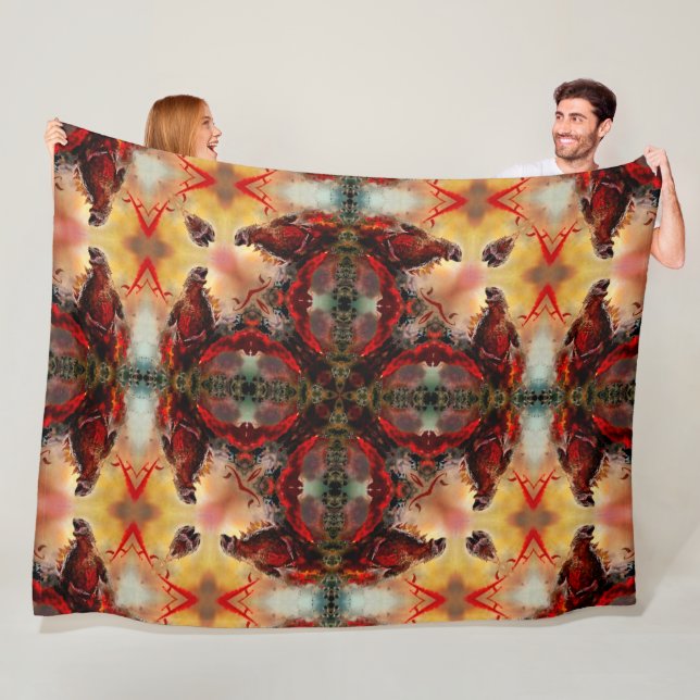 Cobertor De Velo Mandala nuclear da fantasia de Godzilla (In Situ)