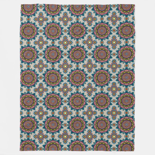 Cobertor De Velo Mandala Pattern Fleece Blanket (Frente)