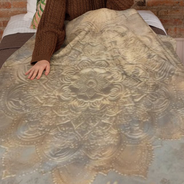 Cobertor De Velo Mandala personalizado | Elegante Boho Gift (Criador carregado)