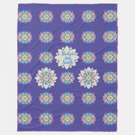 Cobertor De Velo Mandalá Roxo de Fleece 60 x 80