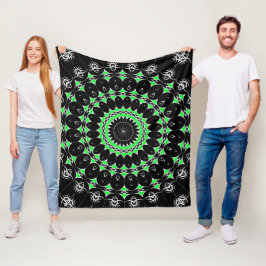 Cobertor De Velo Mandala Tribal Celta ( Verde )