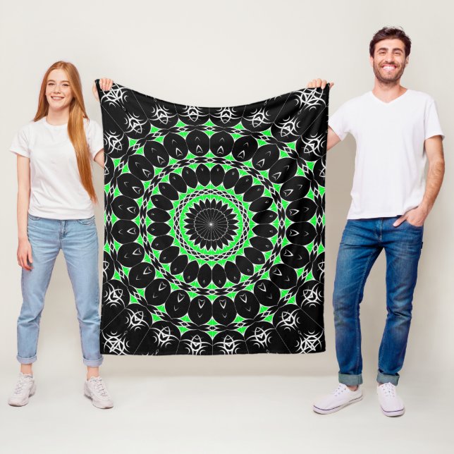 Cobertor De Velo Mandala Tribal Celta ( Verde ) (In Situ)