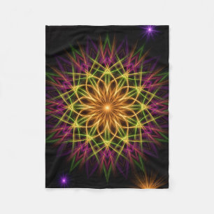 Cobertor De Velo Mandalas Geométricas Neon Coloridas Espirituais Vi
