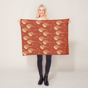 Cobertor De Velo mandolins e notas musicais