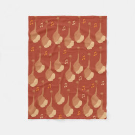 Cobertor De Velo mandolins e notas musicais