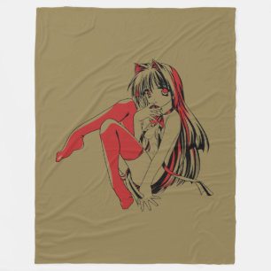 Cobertor De Velo Mangá R & B, Anime Loli Gata Neko Furry