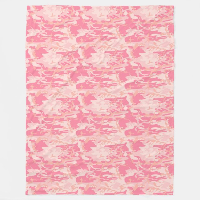 Cobertor De Velo Manly Pink Camo (Frente)