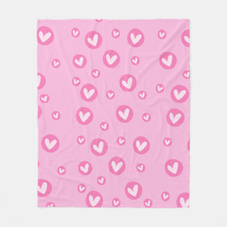 Cobertor De Velo Manta com Padrões Fofos de Corações Rosa